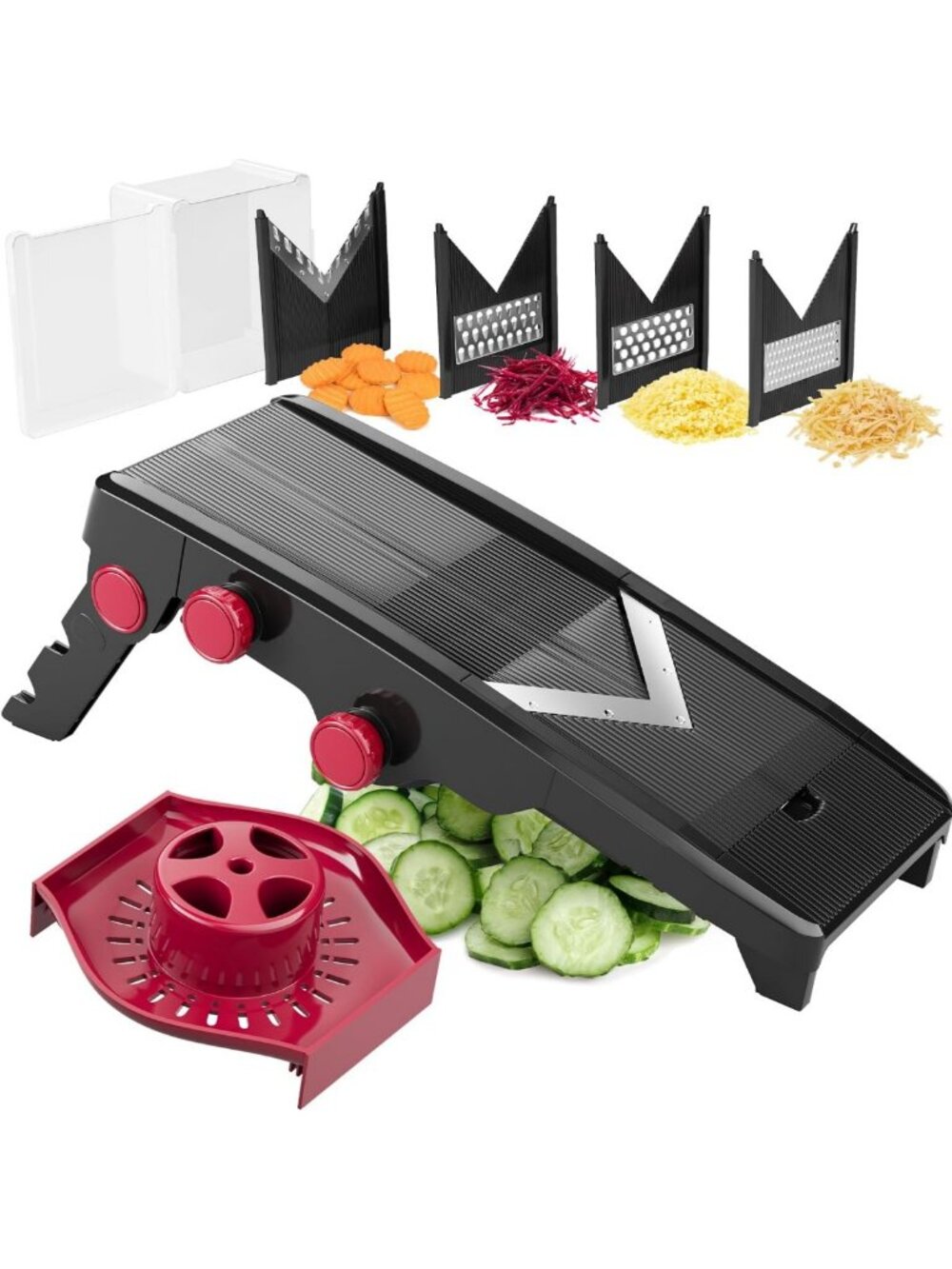 Adjustable Mandoline Slicer for Kitchen - Versatile Vegetable & Cheese Grater